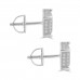 0.51 ct Round Cut Cubic Zirconia Stud Earrings in Screw Back